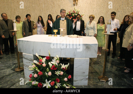 Miami Florida,Hialeah,Immacolata Concezione Chiesa cattolica,religione,credenza,fede,culto,Casa di Dio,ispanica Latino latino immigrato emigrano etnico Foto Stock