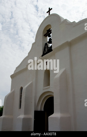 San Elizario missione spagnola nei pressi di El Paso Texas Foto Stock