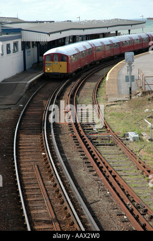 Treno per l'Isola di Wight Foto Stock