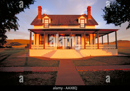 Elk256 1353 North Dakota Fort Abraham Lincoln SP generale George Custer s House 1874 Foto Stock