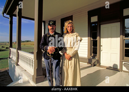 Elk256 1367 North Dakota Fort Abraham Lincoln SP generale George Custer s House 1874 Foto Stock