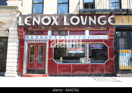 Il Lenox Lounge Malcolm X Boulevard Lenox Avenue Harlem Manhattan New York City USA Foto Stock