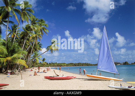 Prendere il sole e le vele di Grand Anse des Salines sull isola di Martinica nei Caraibi Foto Stock