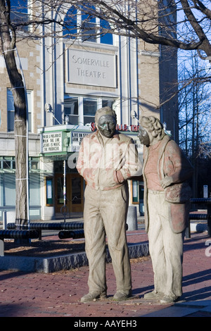 Statue in Davis Square Somerville Massachusetts Foto Stock