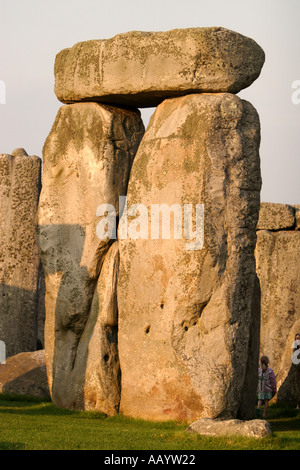 Stonehenge sito patrimonio mondiale nel cuore del Wiltshire, Inghilterra Foto Stock