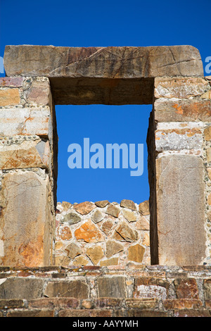 Monte Alban sito archeologico di Monte Alban, vicino a Oaxaca, Stato di Oaxaca, Messico Foto Stock