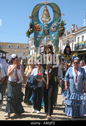 Festival Romeria e El Rocio Andalusia Spagna Foto Stock