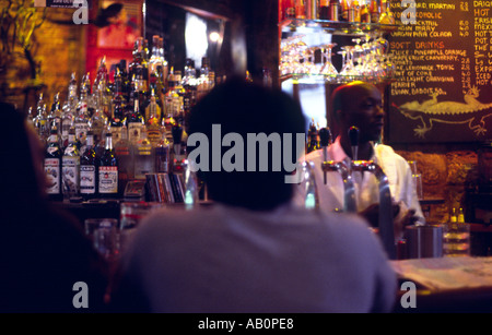 Lizard Lounge Bar sulla rue Bourg Tibourg nel quartiere Marais di Parigi Francia Foto Stock