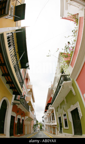 San Juan Puerto Rico Street Foto Stock