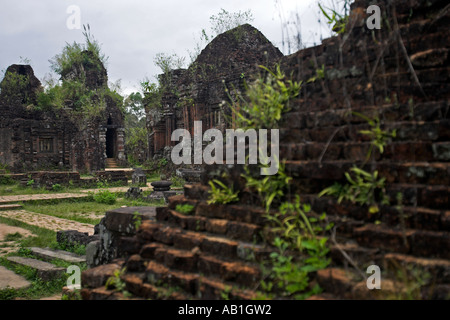 Cham tempio del sito archeologico di mio figlio vicino a Hoi An Vietnam Foto Stock