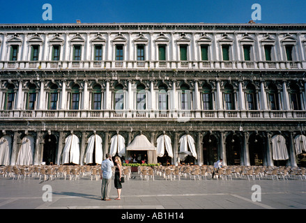 Il famoso caffè Florian in Piazza San Marco Venezia Foto Stock