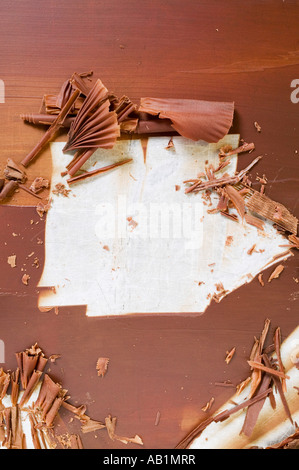 Rendendo i riccioli di cioccolato FoodCollection Foto Stock