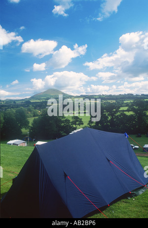 Camp Site Brecon Beacons il Galles Centrale Foto Stock