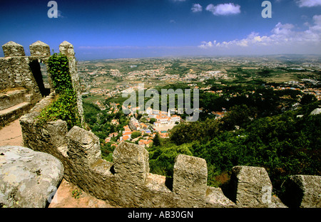 I merli del castello di mori Sintra Portogallo Foto Stock