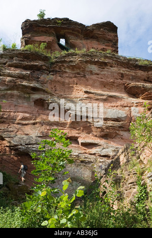 Burg Drachenfels castello vicino Busenberg Palatinato Dahn Germania Giugno 2007 Foto Stock