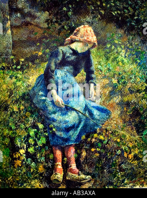 La pastorella. 1881 Camille Pissarro 1830 - 1903 Francia - Francese Foto Stock