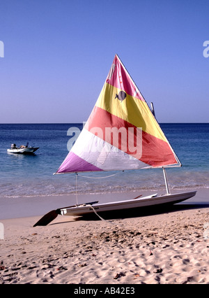 Grand Anse Bay vicino a St Georges Grenada turisti traghettato dal porto alla spiaggia Foto Stock