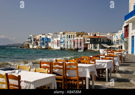 Mykonos Piccola Venezia Grecia Foto Stock