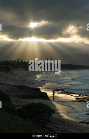 North Beach, Mokapu Penisola, Marine Corps base Hawaii, Kaneohe Bay, Windward Oahu, Hawaii Foto Stock