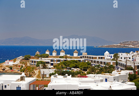 Porto di Mykonos in Grecia Foto Stock