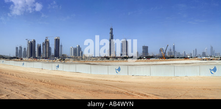 Grattacieli sito in costruzione, Dubai Foto Stock