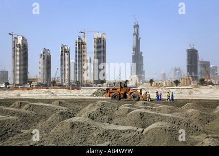 Edifici in costruzione a Dubai Foto Stock