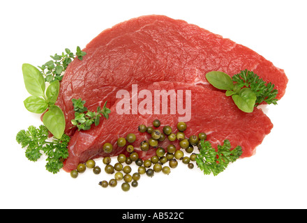 Carne di filetto di manzo crudo carne rossa organico vacca salati ox beaf Foto Stock