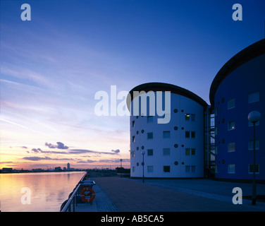 Università di East London (LSE) Sale di soggiorno, Royal Albert Dock, Londra. Architetto: Edward Cullinan Foto Stock