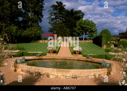 Eyrignac Manor Gardens, Eyrignac Manor, città di, Salignac-Eyvigues, Dordogne, Aquitania, in Francia, in Europa Foto Stock