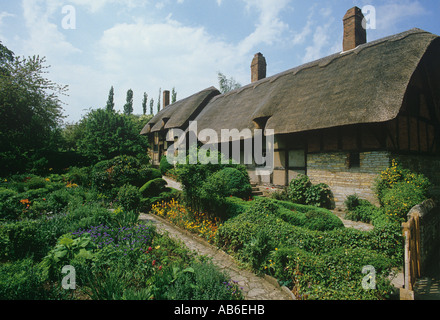 Ann Hathaways cottage a Shottery appena fuori Stratford on Avon Warwickshire Foto Stock