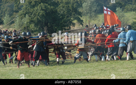Nodo sigillato ri-emanare battaglia dalla guerra civile inglese Foto Stock