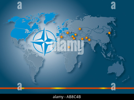 Mappa della Nato Foto stock - Alamy