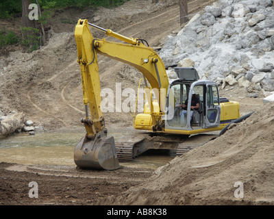 Macchina per costruzioni stradali Foto Stock