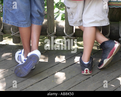 Gambe incrociate Foto Stock