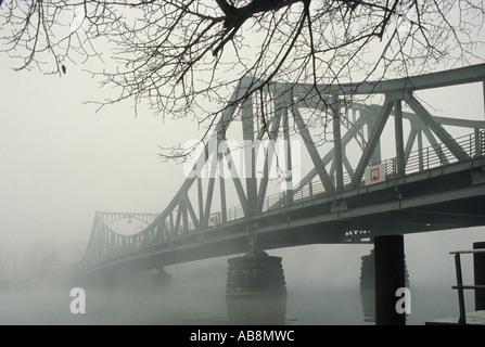 Germania Berlino la parete smontabile Novembre 1989 persone Glienicker Brucke Foto Stock