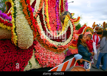 Torneo di rose il 116Rose Parade 91Rose Bowl Game Foto Stock