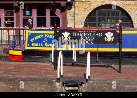 Camden Lock, Hampstead Road bloccare Foto Stock