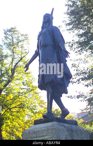 Kent, Gravesend, Pocahontas statua Foto Stock