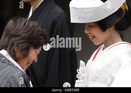 Tradizionale Matrimonio giapponese giovane, Nara, Giappone Foto Stock