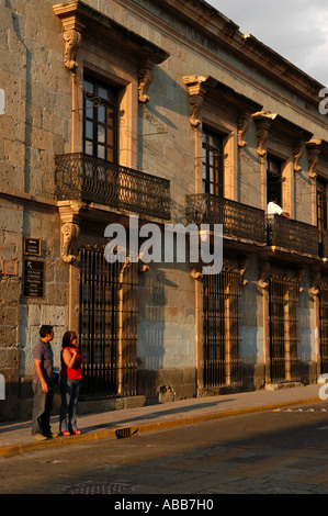 Bellissimi edifici coloniali Città Vecchia città di Oaxaca Messico Foto Stock