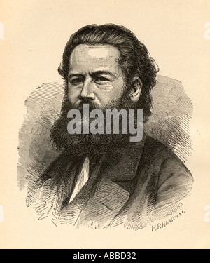 Johan Henrik Ibsen, 1828 - 1906. Drammaturgo norvegese, direttore del teatro e poeta. Da un ritratto preso circa 1858 da H P Hansen Foto Stock