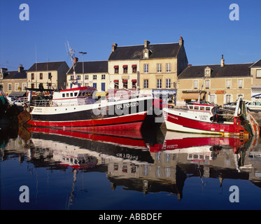 Port en bessin Calvados Normandia Francia Foto Stock
