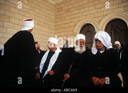 I Drusi anziani, Nabi Shueib, Bassa Galilea, Israele Foto Stock