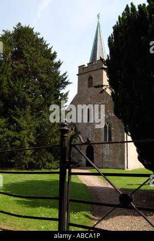 Jane Austen nasce a Steventon il suo padre era Rettore del 12 secolo la chiesa di San Nicola Steventon Hampshire England Regno Unito Foto Stock