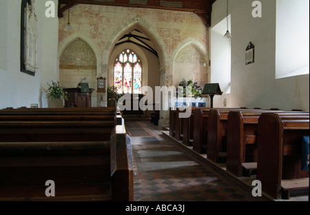 Jane Austen nasce a Steventon il suo padre era Rettore del 12 secolo la chiesa di San Nicola Steventon Hampshire England Regno Unito Foto Stock