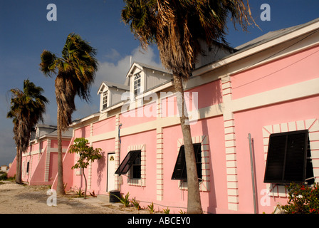 Grand Turk Island Casa Corte rosa Bermuda architettura di stile Isole Turks e Caicos Caribbean Cruise destinazione Foto Stock