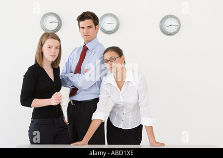 Ritratto di tre lavoratori di office Foto Stock