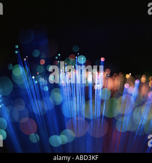 Lampada delle fibre ottiche Foto Stock