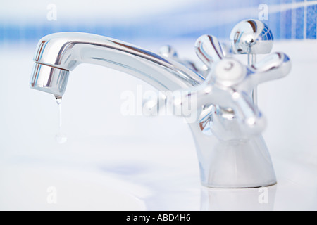 Sgocciolatura rubinetto Foto Stock