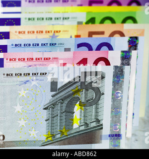 Banconote in euro Foto Stock